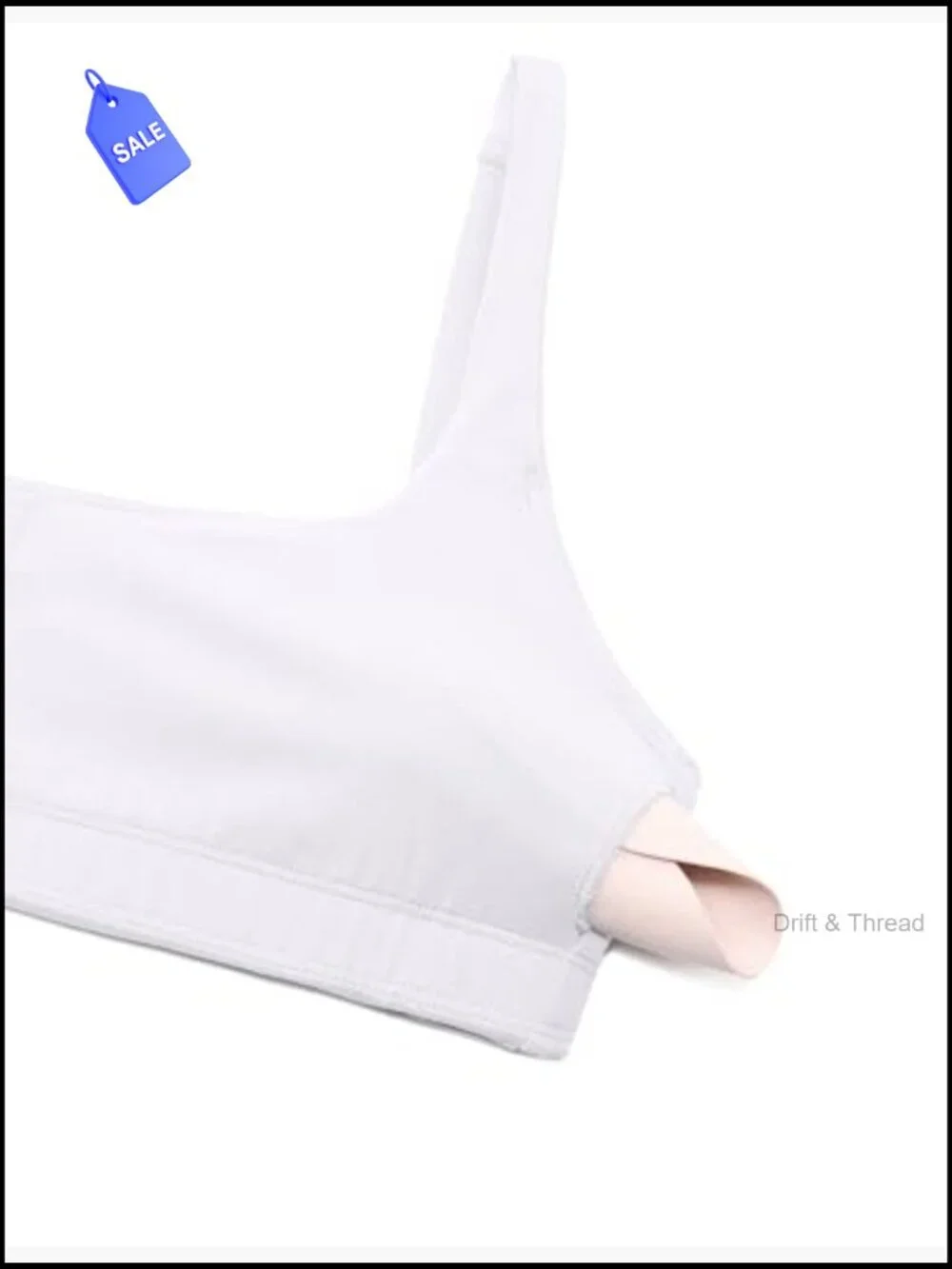 Butterluxe Square Neck Sports Bra - Low Coverage Yoga Wireless Padded Crop Top